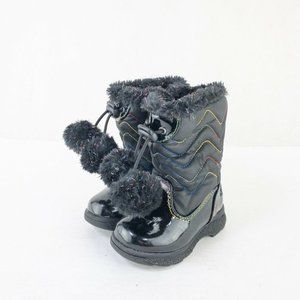 Totes Youth Kids Boots Black Size 5M Winter Faux Fur Boots Outdoor Toddler #2372